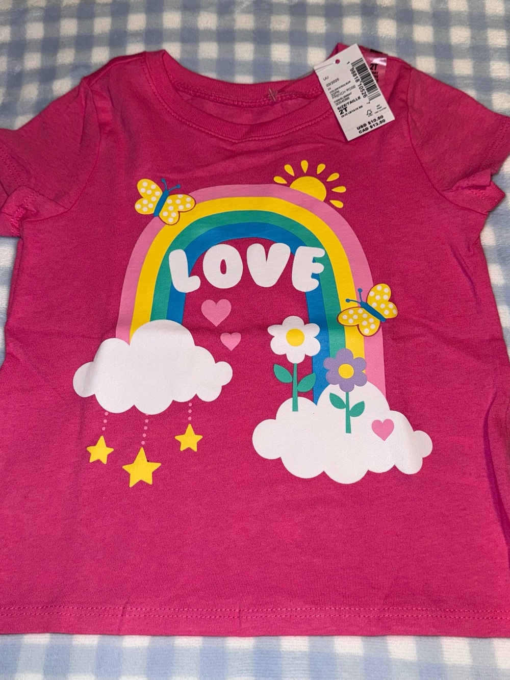 The Children’s Place Toddler Girls Size 2T 3T 4T 5T New NWT Pink Rainbow Shirt